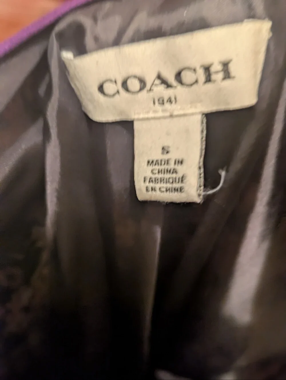 Size S Coach Applique Collage Dress